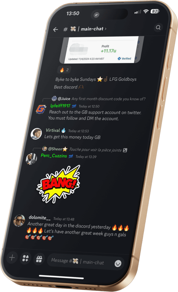 A real conversation inside the GoldBoys Discord, from the current website
